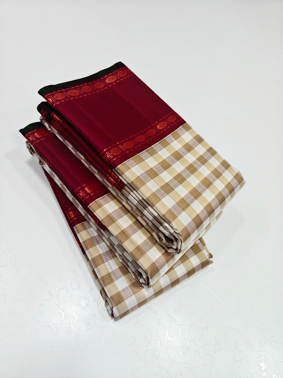 Vintage Korvai Pure Kanchipuram Silk Saree